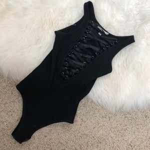 lf lace up bodysuit